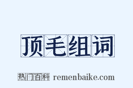 顶毛组词是什么意思的图片